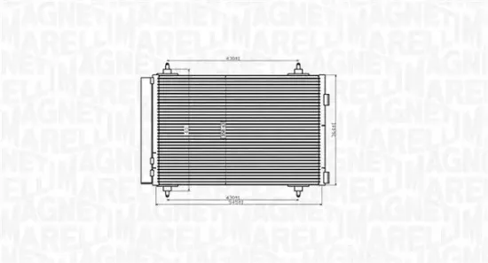 Kondensator, Klimaanlage MAGNETI MARELLI 350203916000 Bild Kondensator, Klimaanlage MAGNETI MARELLI 350203916000