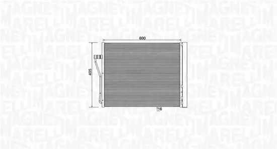 Kondensator, Klimaanlage MAGNETI MARELLI 350203929000 Bild Kondensator, Klimaanlage MAGNETI MARELLI 350203929000