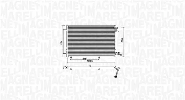 Kondensator, Klimaanlage MAGNETI MARELLI 350203930000