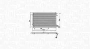 Kondensator, Klimaanlage MAGNETI MARELLI 350203930000