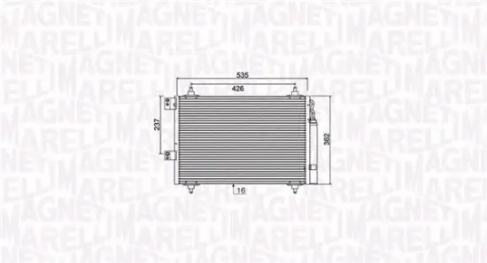 Kondensator, Klimaanlage MAGNETI MARELLI 350203936000 Bild Kondensator, Klimaanlage MAGNETI MARELLI 350203936000