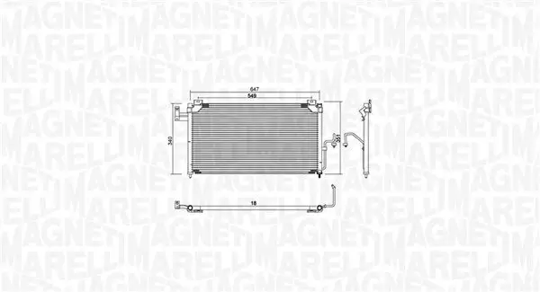 Kondensator, Klimaanlage MAGNETI MARELLI 350203939000