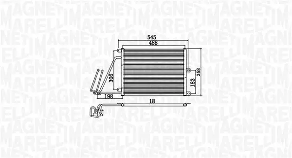 Kondensator, Klimaanlage MAGNETI MARELLI 350203950000