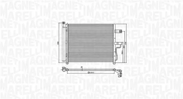 Kondensator, Klimaanlage MAGNETI MARELLI 350203954000