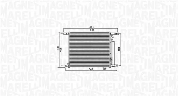 Kondensator, Klimaanlage MAGNETI MARELLI 350203966000
