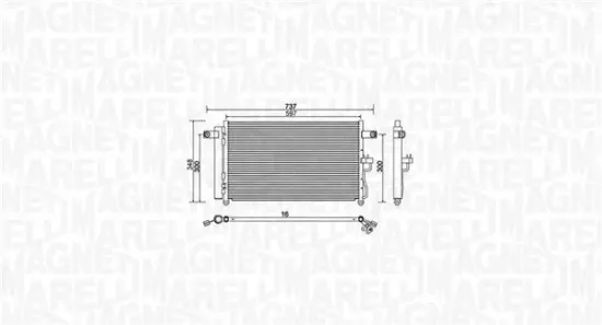 Kondensator, Klimaanlage MAGNETI MARELLI 350203974000 Bild Kondensator, Klimaanlage MAGNETI MARELLI 350203974000