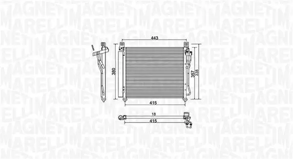Kondensator, Klimaanlage MAGNETI MARELLI 350203980000