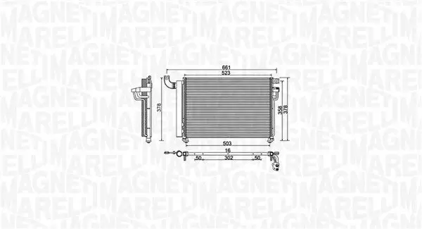 Kondensator, Klimaanlage MAGNETI MARELLI 350203982000