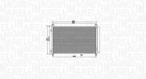 Kondensator, Klimaanlage MAGNETI MARELLI 350203991000