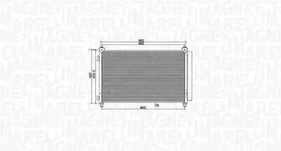 Kondensator, Klimaanlage MAGNETI MARELLI 350203991000 Bild Kondensator, Klimaanlage MAGNETI MARELLI 350203991000