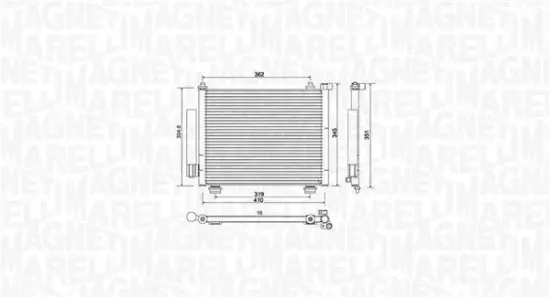 Kondensator, Klimaanlage MAGNETI MARELLI 350203993000 Bild Kondensator, Klimaanlage MAGNETI MARELLI 350203993000