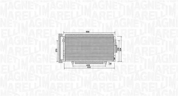 Kondensator, Klimaanlage MAGNETI MARELLI 350203998000