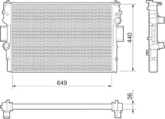 Kühler, Motorkühlung MAGNETI MARELLI 350213015000 Bild Kühler, Motorkühlung MAGNETI MARELLI 350213015000