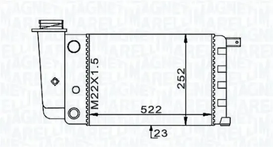 Kühler, Motorkühlung MAGNETI MARELLI 350213101000 Bild Kühler, Motorkühlung MAGNETI MARELLI 350213101000