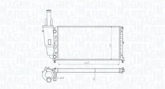 Kühler, Motorkühlung MAGNETI MARELLI 350213114000 Bild Kühler, Motorkühlung MAGNETI MARELLI 350213114000