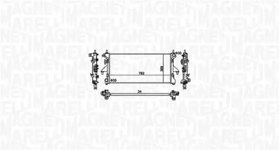 Kühler, Motorkühlung MAGNETI MARELLI 350213126900 Bild Kühler, Motorkühlung MAGNETI MARELLI 350213126900