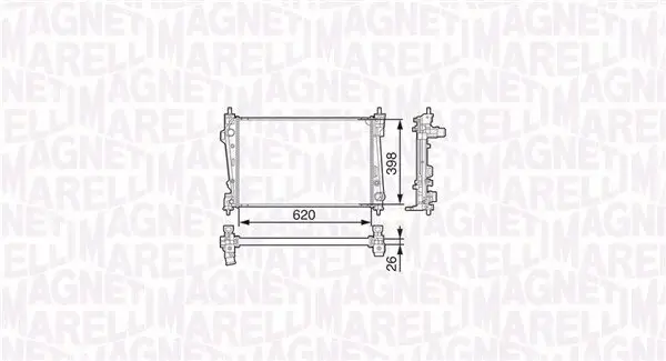 Kühler, Motorkühlung MAGNETI MARELLI 350213131200