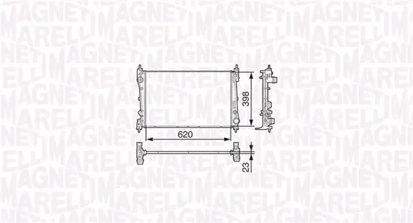 Kühler, Motorkühlung MAGNETI MARELLI 350213131600