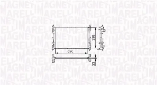 Kühler, Motorkühlung MAGNETI MARELLI 350213131600 Bild Kühler, Motorkühlung MAGNETI MARELLI 350213131600