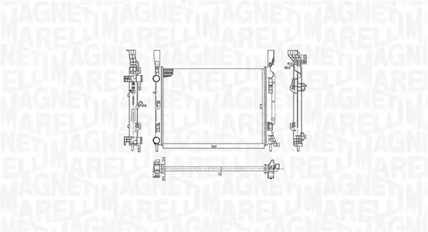 Kühler, Motorkühlung MAGNETI MARELLI 350213142600