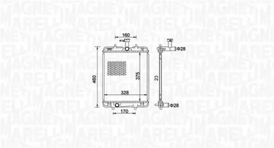 Kühler, Motorkühlung MAGNETI MARELLI 350213151500 Bild Kühler, Motorkühlung MAGNETI MARELLI 350213151500