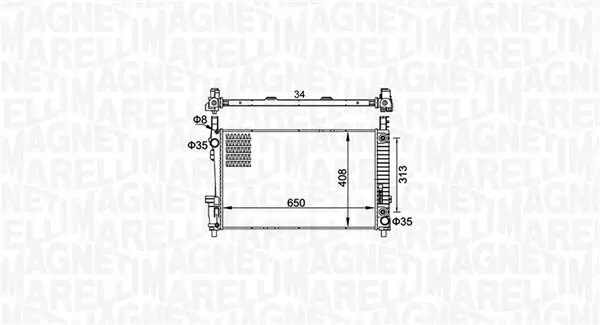 Kühler, Motorkühlung MAGNETI MARELLI 350213151700