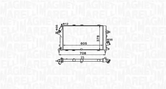 Kühler, Motorkühlung MAGNETI MARELLI 350213153400 Bild Kühler, Motorkühlung MAGNETI MARELLI 350213153400
