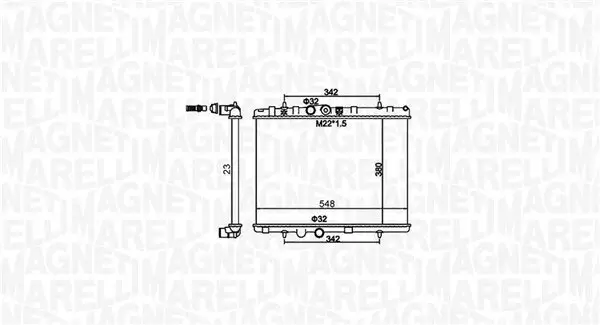 Kühler, Motorkühlung MAGNETI MARELLI 350213156100