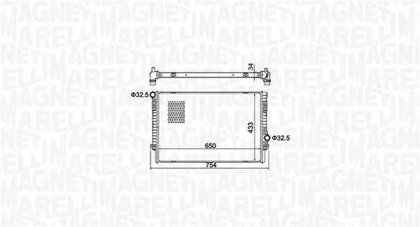 Kühler, Motorkühlung MAGNETI MARELLI 350213156200