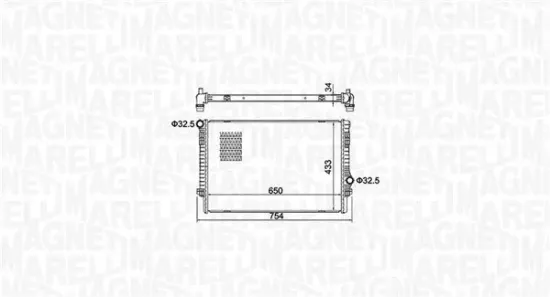 Kühler, Motorkühlung MAGNETI MARELLI 350213156200 Bild Kühler, Motorkühlung MAGNETI MARELLI 350213156200