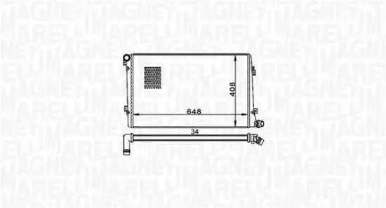 Kühler, Motorkühlung MAGNETI MARELLI 350213157300 Bild Kühler, Motorkühlung MAGNETI MARELLI 350213157300