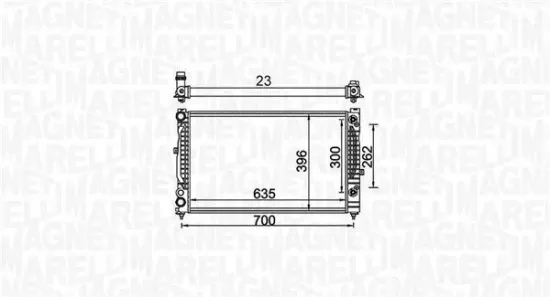 Kühler, Motorkühlung MAGNETI MARELLI 350213157600 Bild Kühler, Motorkühlung MAGNETI MARELLI 350213157600