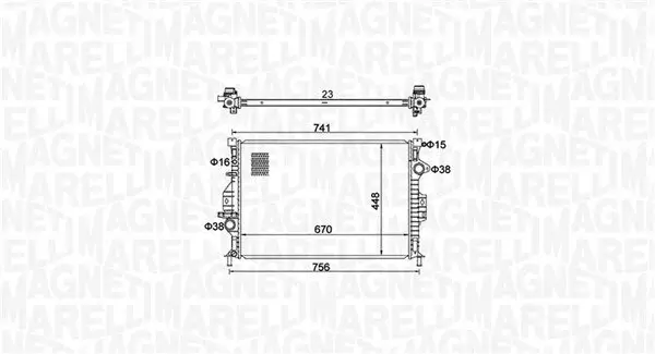 Kühler, Motorkühlung MAGNETI MARELLI 350213157700
