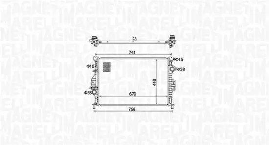 Kühler, Motorkühlung MAGNETI MARELLI 350213157700 Bild Kühler, Motorkühlung MAGNETI MARELLI 350213157700