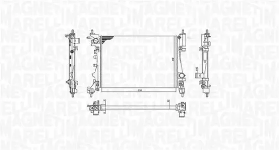 Kühler, Motorkühlung MAGNETI MARELLI 350213157900 Bild Kühler, Motorkühlung MAGNETI MARELLI 350213157900