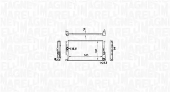 Kühler, Motorkühlung MAGNETI MARELLI 350213159600 Bild Kühler, Motorkühlung MAGNETI MARELLI 350213159600