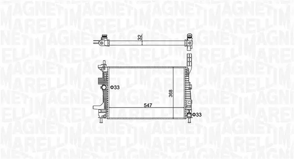 Kühler, Motorkühlung MAGNETI MARELLI 350213159700