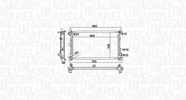 Kühler, Motorkühlung MAGNETI MARELLI 350213159900