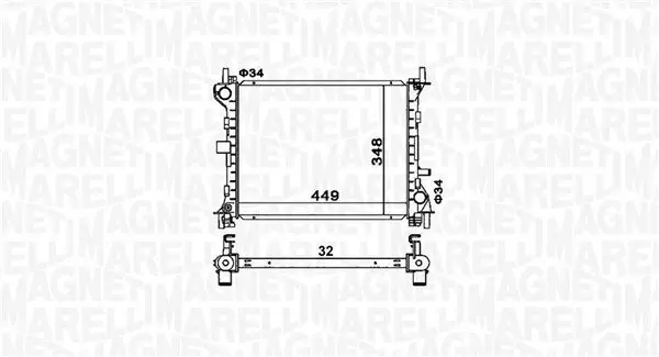 Kühler, Motorkühlung MAGNETI MARELLI 350213160300