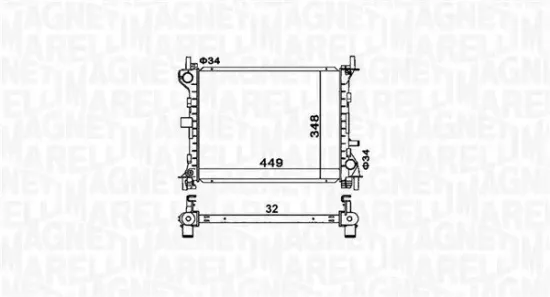 Kühler, Motorkühlung MAGNETI MARELLI 350213160300 Bild Kühler, Motorkühlung MAGNETI MARELLI 350213160300