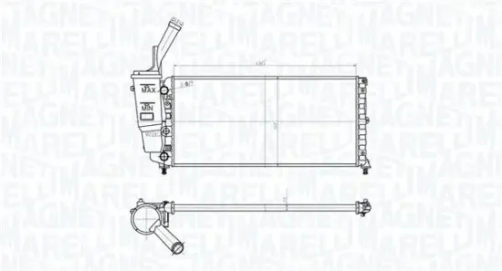 Kühler, Motorkühlung MAGNETI MARELLI 350213161000 Bild Kühler, Motorkühlung MAGNETI MARELLI 350213161000