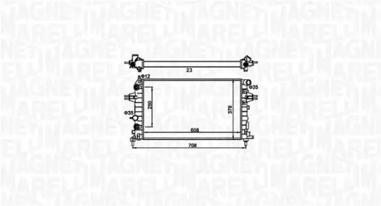 Kühler, Motorkühlung MAGNETI MARELLI 350213161700 Bild Kühler, Motorkühlung MAGNETI MARELLI 350213161700