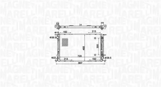 Kühler, Motorkühlung MAGNETI MARELLI 350213161800 Bild Kühler, Motorkühlung MAGNETI MARELLI 350213161800