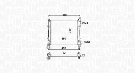 Kühler, Motorkühlung MAGNETI MARELLI 350213161900 Bild Kühler, Motorkühlung MAGNETI MARELLI 350213161900