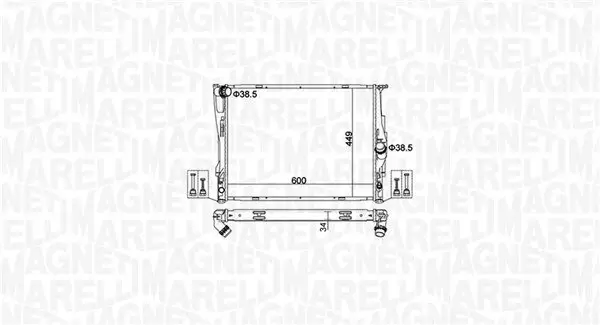 Kühler, Motorkühlung MAGNETI MARELLI 350213162700