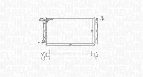 Kühler, Motorkühlung MAGNETI MARELLI 350213168000 Bild Kühler, Motorkühlung MAGNETI MARELLI 350213168000