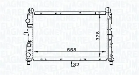 Kühler, Motorkühlung MAGNETI MARELLI 350213168900 Bild Kühler, Motorkühlung MAGNETI MARELLI 350213168900