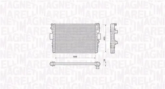 Kühler, Motorkühlung MAGNETI MARELLI 350213169000 Bild Kühler, Motorkühlung MAGNETI MARELLI 350213169000