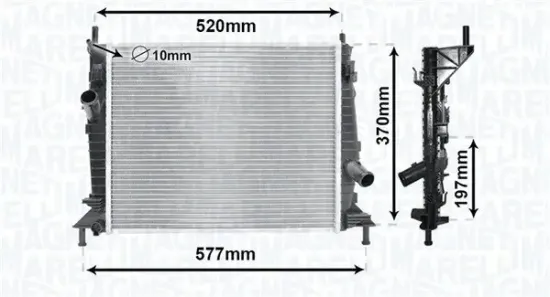 Kühler, Motorkühlung MAGNETI MARELLI 350213169900 Bild Kühler, Motorkühlung MAGNETI MARELLI 350213169900