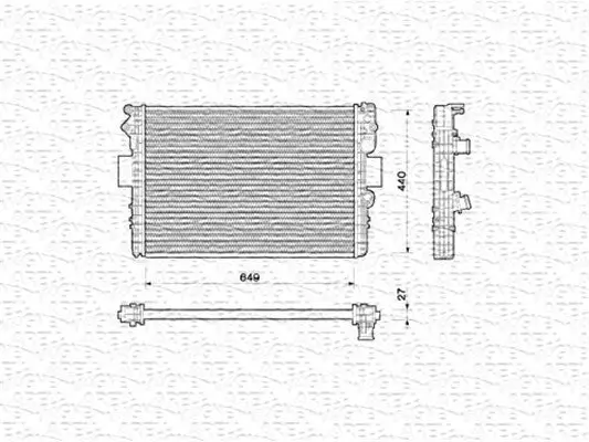 Kühler, Motorkühlung MAGNETI MARELLI 350213169000 Bild Kühler, Motorkühlung MAGNETI MARELLI 350213169000